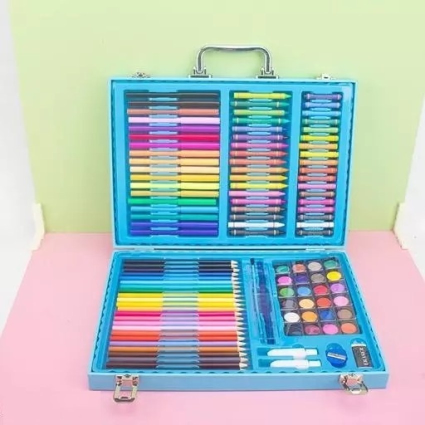 Art Supplies-Kids Coloring Set-128PC Deluxe Art Set in Wooden