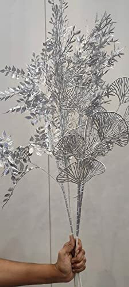 Silver artificial flowers deals