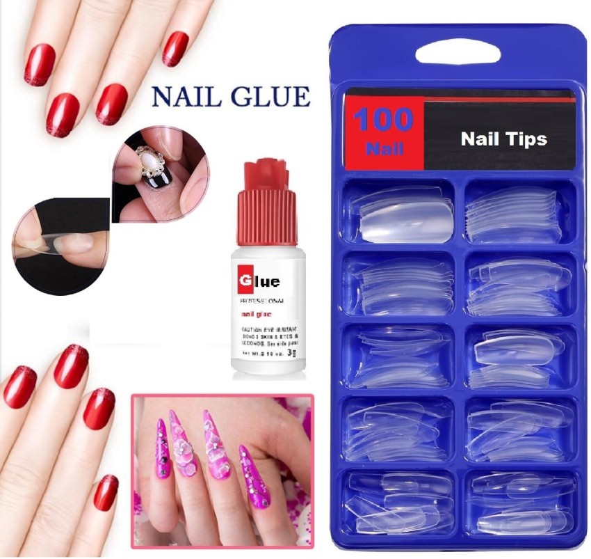 How to Apply Press On Nails | GLUE AND ADHESIVE TAB APPLICATION - YouTube