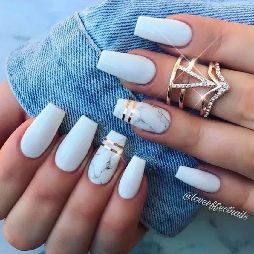 15+ nail designs that girls who prefer ice white nails will adore - Thonjtë