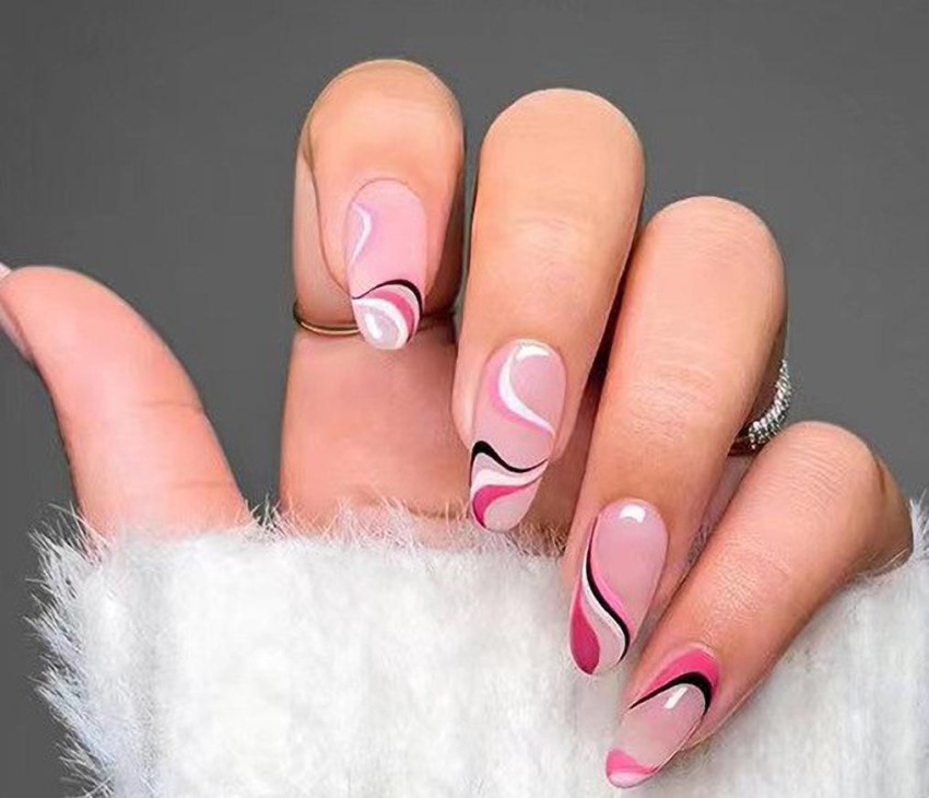 Manicure and Nail Extension with Acrylic and Gel. the Design is Made with  Reflective Gel Polishes Stock Image - Image of extension, classic: 257571787