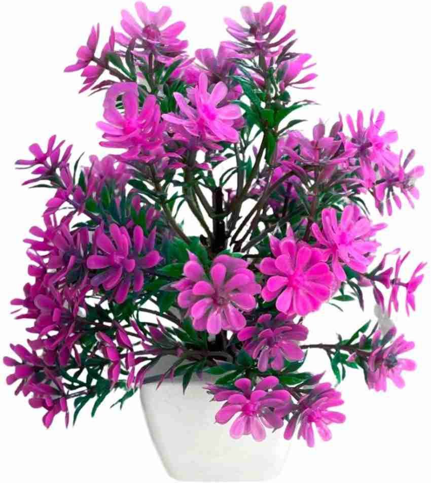 Red,Pink And Purple 14 Inch Artificial Bonsai Plant Set, For