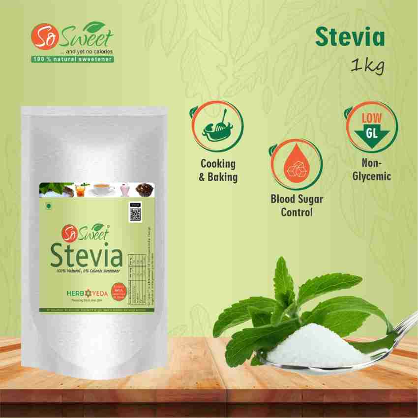 SO SWEET Stevia Powder 1Kg Sugarfree Zero Calorie Natural Sweetener
