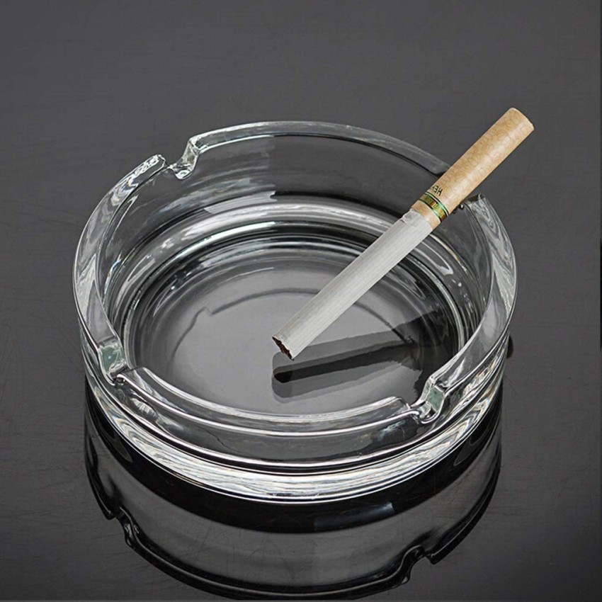 DULARIYA Round Cigar Cigarette Table top Ash Tray Indoor Outdoor Glass  Ashtray Clear Glass Ashtray Price in India - Buy DULARIYA Round Cigar  Cigarette Table top Ash Tray Indoor Outdoor Glass Ashtray