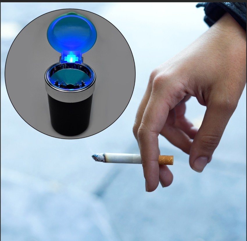 YUG TRADERS Car Smokeless Ashtray Blue LED Light Indicator .pack of 1  Multicolor Plastic Ashtray Price in India - Buy YUG TRADERS Car Smokeless  Ashtray Blue LED Light Indicator .pack of 1