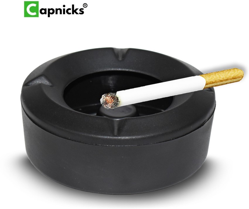 capnicks Ash Tray With Lid For Cigarette Bar Home Use (Pack of 1) Black  Plastic Ashtray Price in India - Buy capnicks Ash Tray With Lid For  Cigarette Bar Home Use (Pack