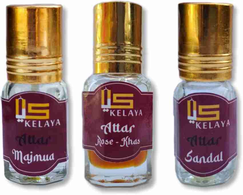 kelaya MAJMUA ROSE Khas SANDAL Attar each pack 6ML Long Lasting