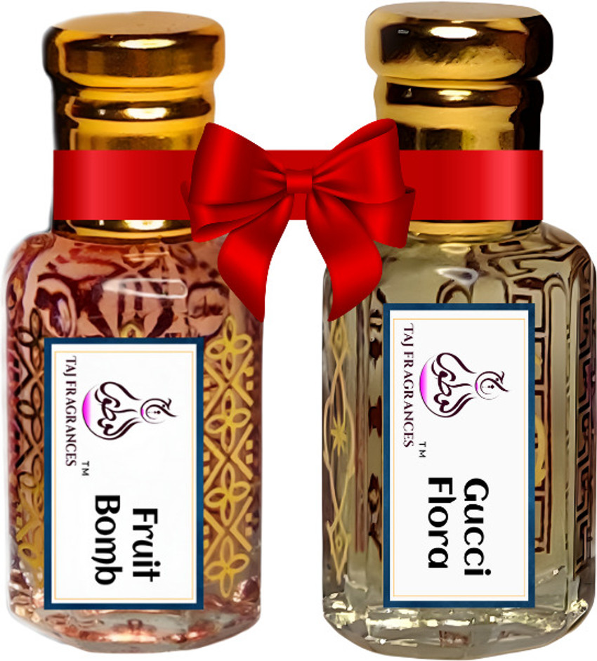 Taj Fragrances Combo Of Floraa Fruit Bomb Attar for Unisex