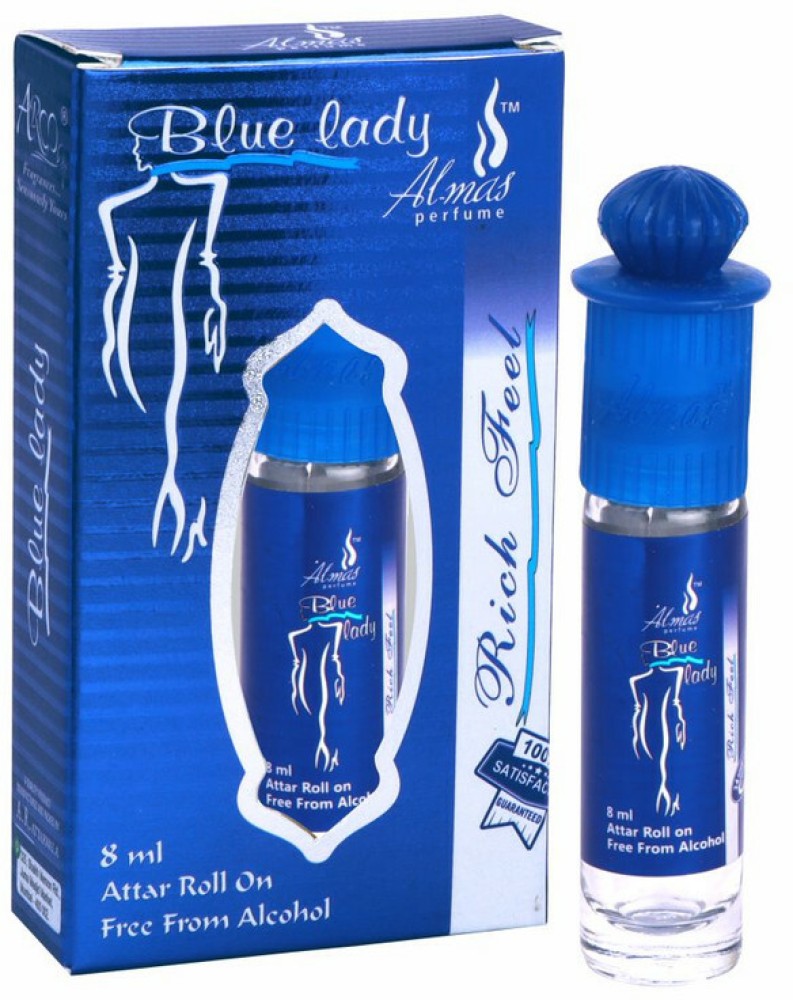 Almas Attar BLUE LADY Taj Ittar Alcohol Free Perfume Oil 8ML