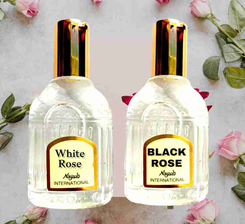 Nayaab International WHITE ROSE BLACK ROSE PACK OF 2 Floral