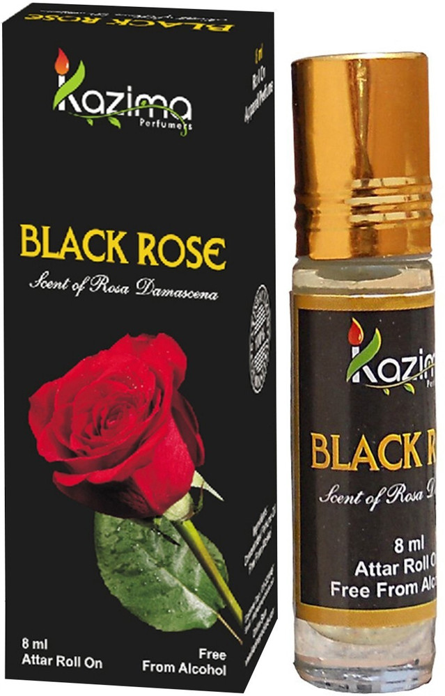 KAZIMA Black Rose Rollon Attar 8 ML Pure Natural Perfume for Unisex Floral Attar