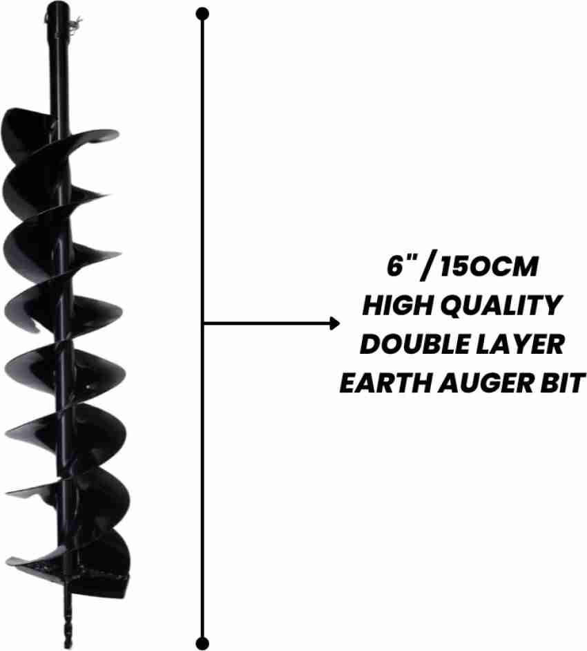 Buy Orezen 10 inch Mild Steel Black Double Layer Earth Auger Drill