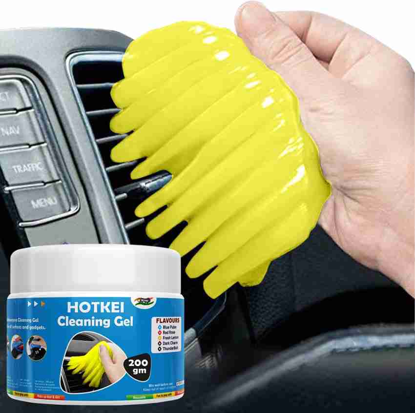 HOTKEI Lime 200 gm Car Cleaning Slime Gel & 10 Tablets of Car