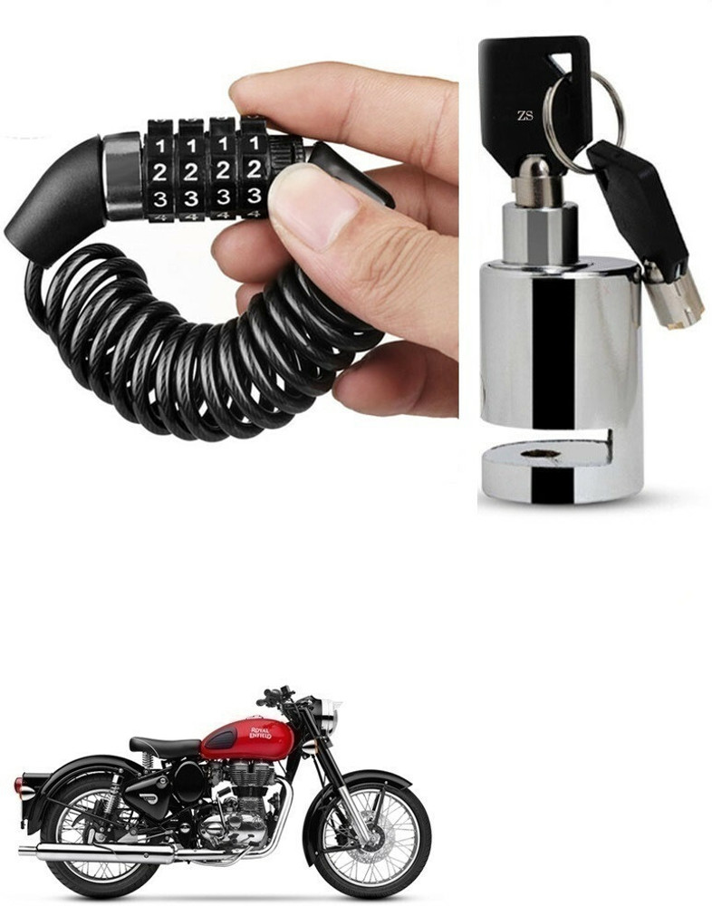AutoGnix Helmet Lock With Heavy Duty Disc Brake Lock For Royal Enfield Classic 350 Combo Price in India Buy AutoGnix Helmet Lock With Heavy Duty Disc Brake Lock For Royal Enfield