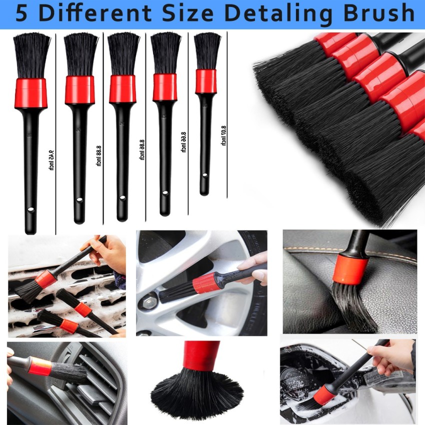 Kanya Car Detailing Brush 5 Piece Set Combo Price in India - Buy