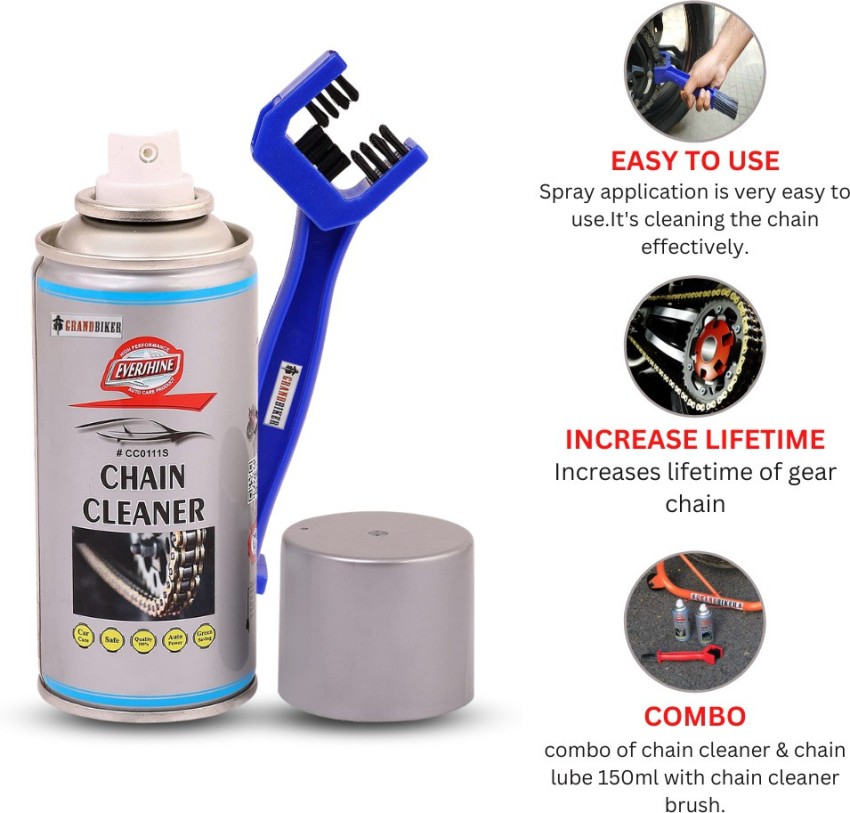 Universal Motorcycle Chain Cleaner Cleaning Kit With Chain Clean