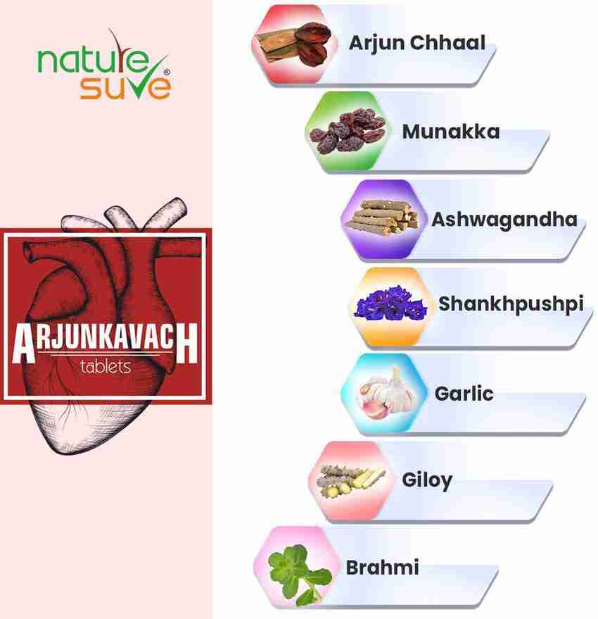 Nature Sure Arjun Kavach Tablets for Men and Women 2 Packs