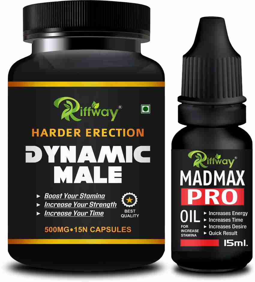 Riffway Dynamic Male! Formulation & Mad Max Massage Oil Stamina Capsule  Combo For Men Price in India - Buy Riffway Dynamic Male! Formulation & Mad  Max Massage Oil Stamina Capsule Combo For