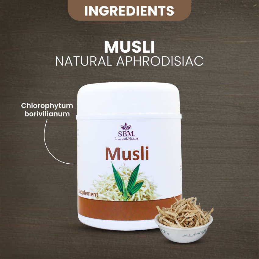 SBM Ayur Musli Natural Aphrodisiac Tablets Price in India Buy