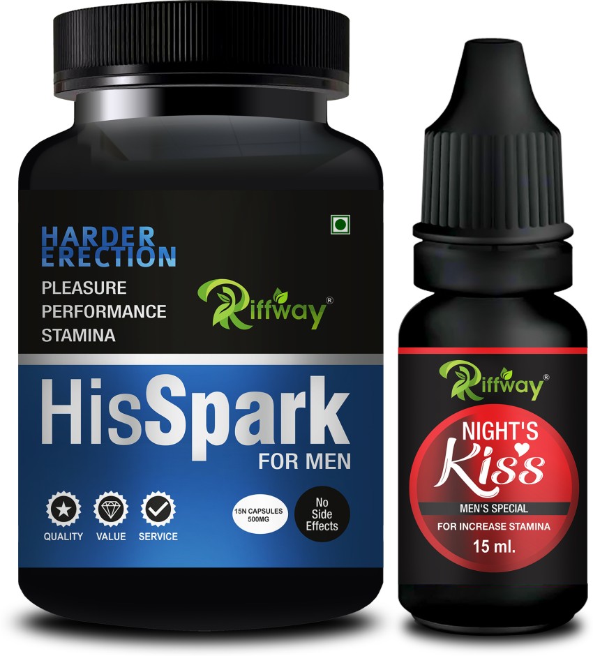 Riffway His Spark! Medicine & Night Kiss Massage Oil Stamina Capsule Combo  For Men Price in India - Buy Riffway His Spark! Medicine & Night Kiss  Massage Oil Stamina Capsule Combo For