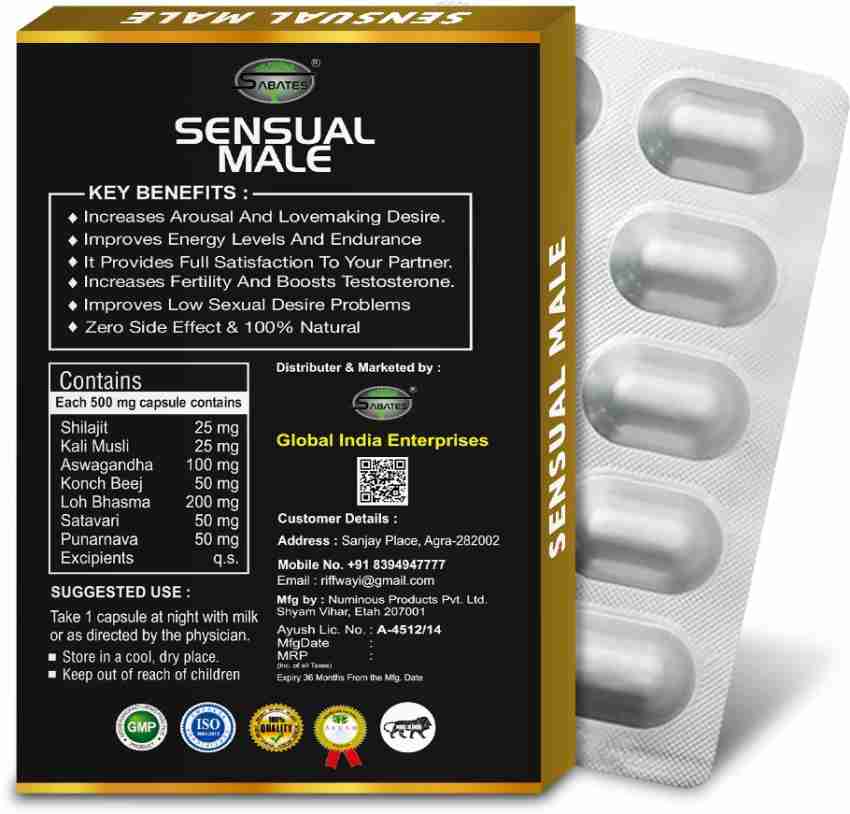 Sabates Sensual Male Supplement Sex Capsule Stronger Sensitive