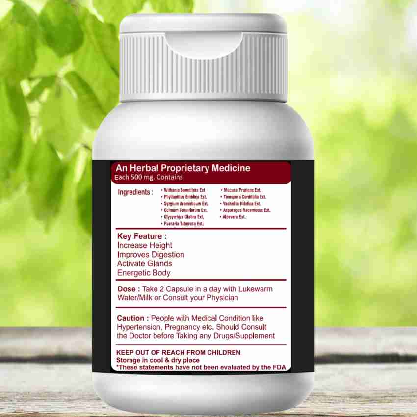 7Herbmaya Height Growth Capsule Height Plus Capsule Helps To