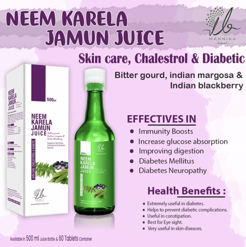 mannika natural s Mannika Naturals Neem Karela Jamun Juice Price in India Buy mannika natural s Mannika Naturals Neem Karela Jamun Juice online at Flipkart