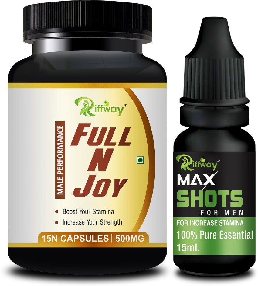 Riffway Full N Joy Sex Capsule & Max Shots Massage Oil Provides Men Stamina  Price in India - Buy Riffway Full N Joy Sex Capsule & Max Shots Massage Oil  Provides Men