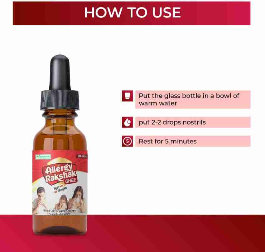 Dr.Satnam s Arogyam Ayurveda Allergy Rakshak Nasal Ghee Drops