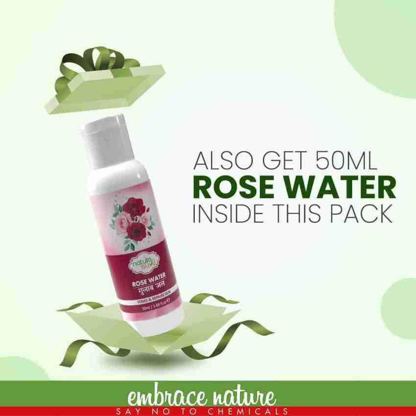 Nature Sure Bhringraj Powder 200g with Rose Water 50ml