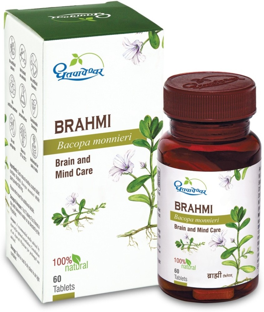 Dhootapapeshwar  BRAHMI TAB Jar of 60 QTY