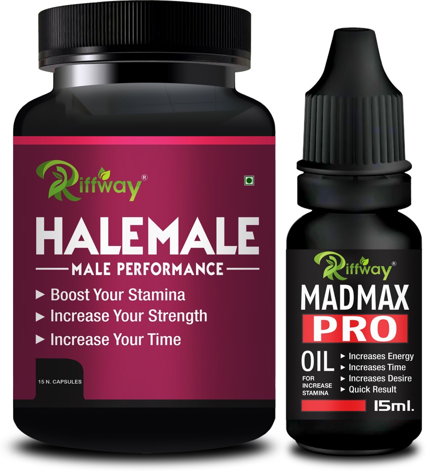 Riffway HaleMale. Wellness & Mad Max Massage Oil Stamina Capsule Combo For  Men Price in India - Buy Riffway HaleMale. Wellness & Mad Max Massage Oil  Stamina Capsule Combo For Men online