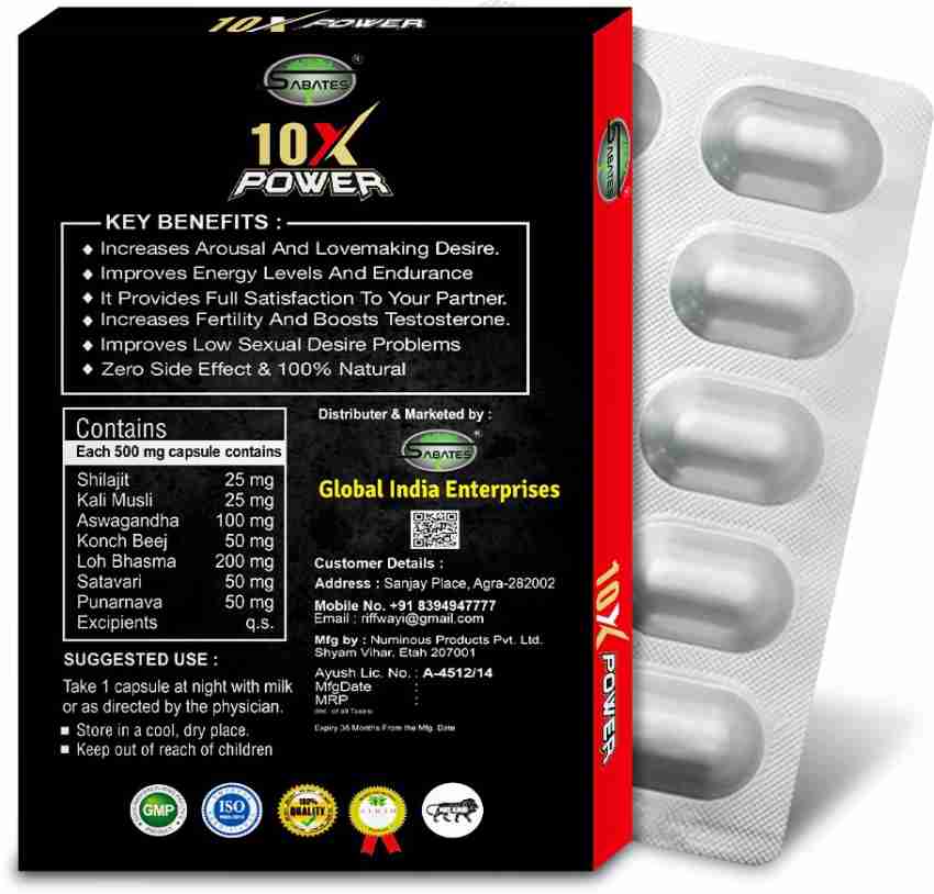 Sabates 10X Power Medicine Sex Capsule Stronger Sensitive