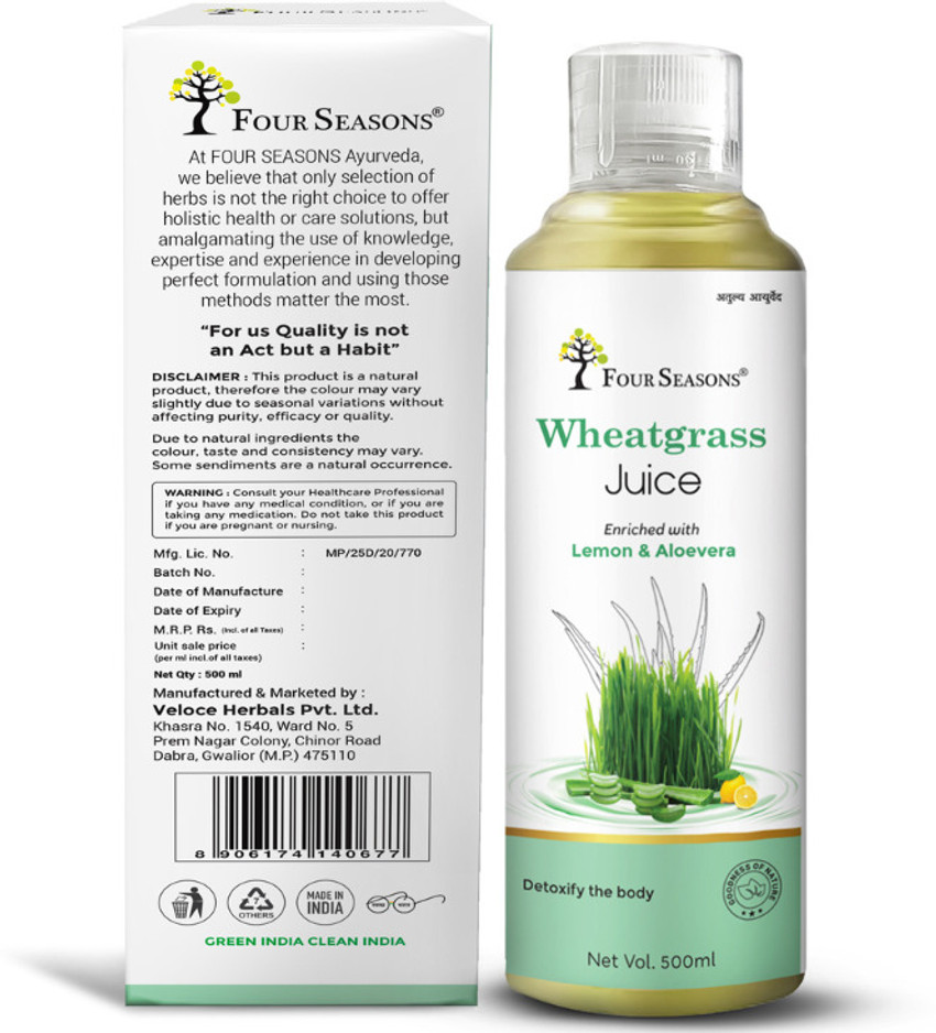 Wheatgrass detoxification top