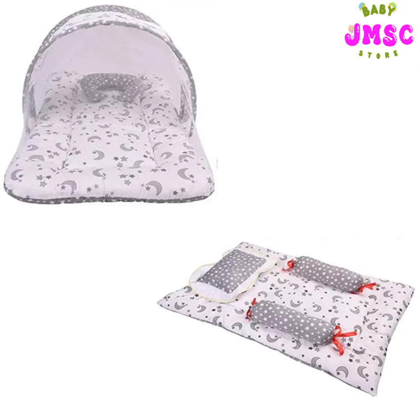 JMSC Bed Set for Babies 0 6 Months Gray White Combo 2 Bed