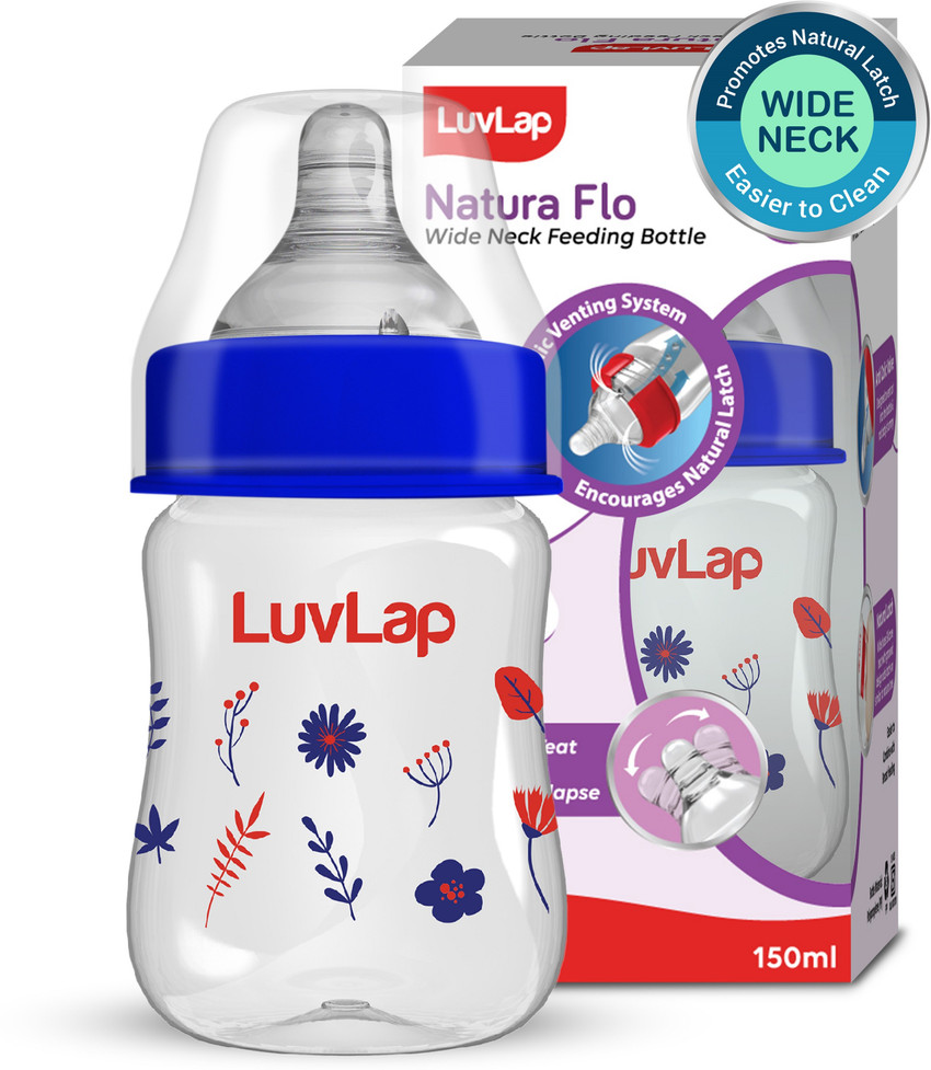 LuvLap Anti Colic Wide Neck Natura Flo Baby Feeding Bottle Floral