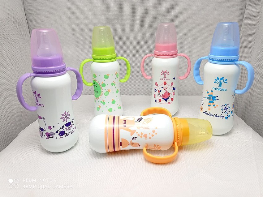 Baby feeding hot sale bottle with handles