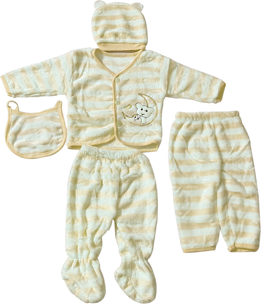 PIKIPOO Newborn Baby Winter Clothes 5Pcs Sets Cotton Baby Boys Girls Unisex 0 4 Months Buy Baby Care Combo in India Flipkart