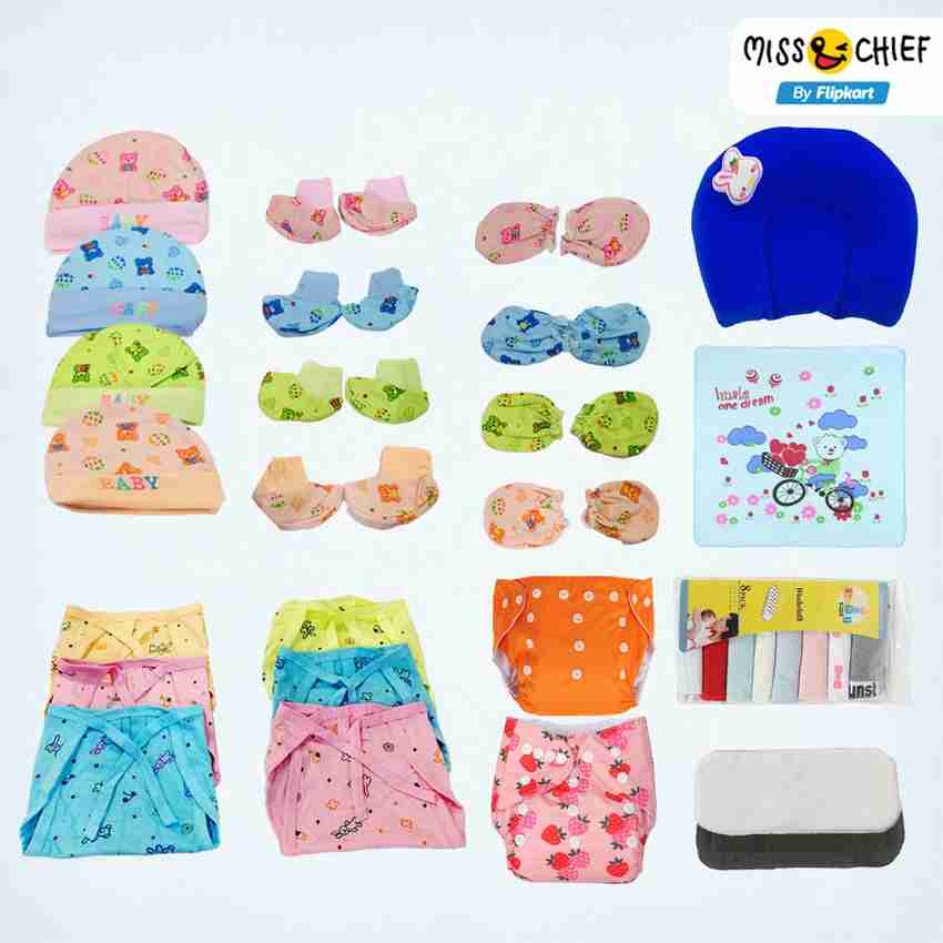 Miss Chief Baby Care Combo Pack Of 32 Items For New Born Baby