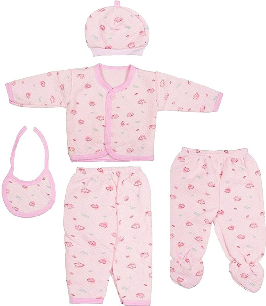Miss Chief Newborn Baby Winter Wear Dress Suit Set 5 Pcs Pack