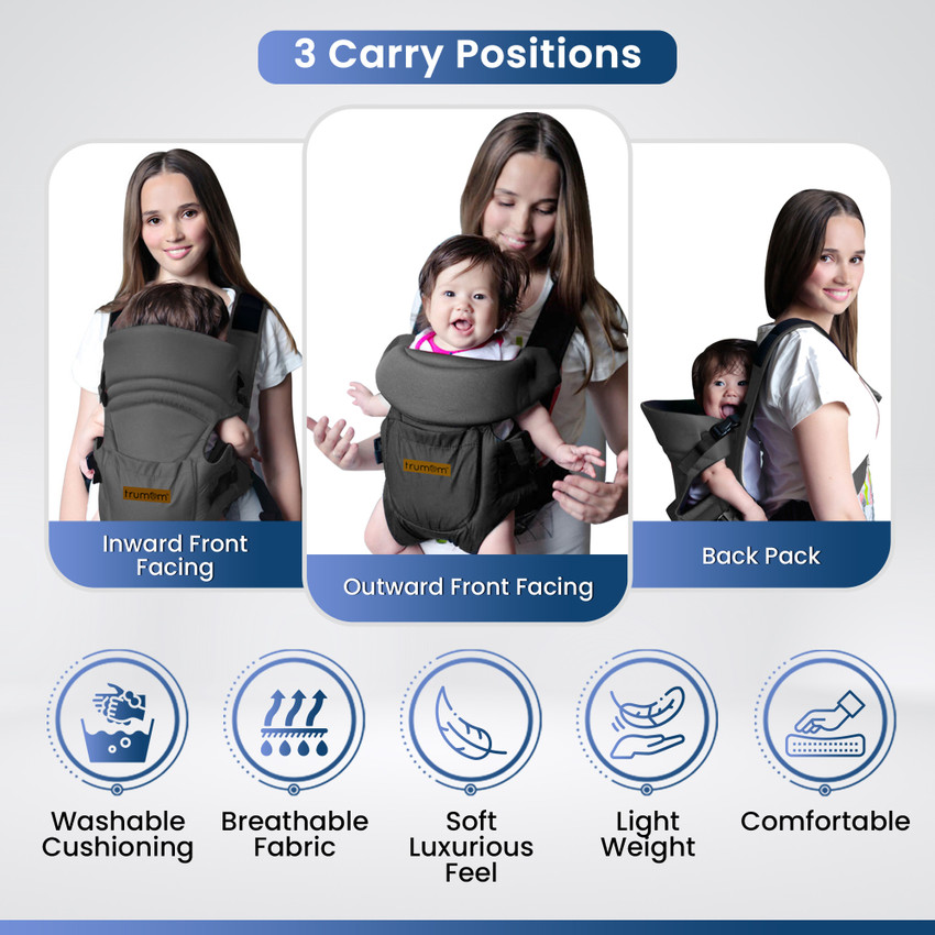 TRUMOM USA 3in1 Baby Carrier for kids 0 to 15 months old Upto