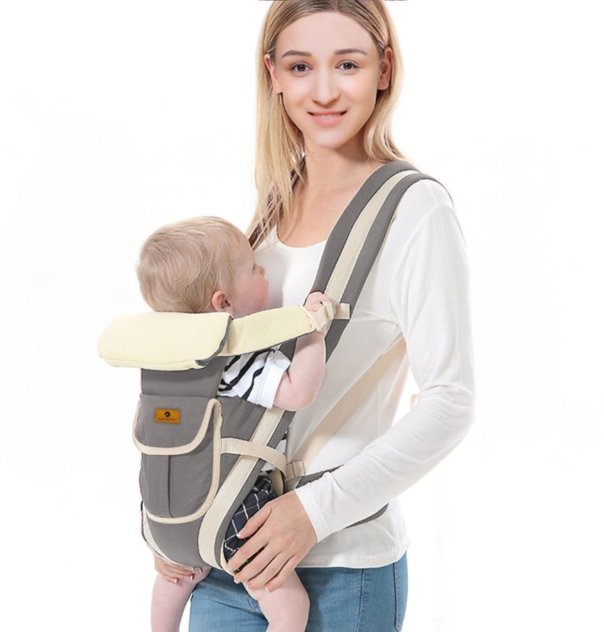 Newborn Baby Carrier - 4-in-1 Baby Sling with Breathable Cushion for 0-3  Years Babies (Grey) - StarAndDaisy