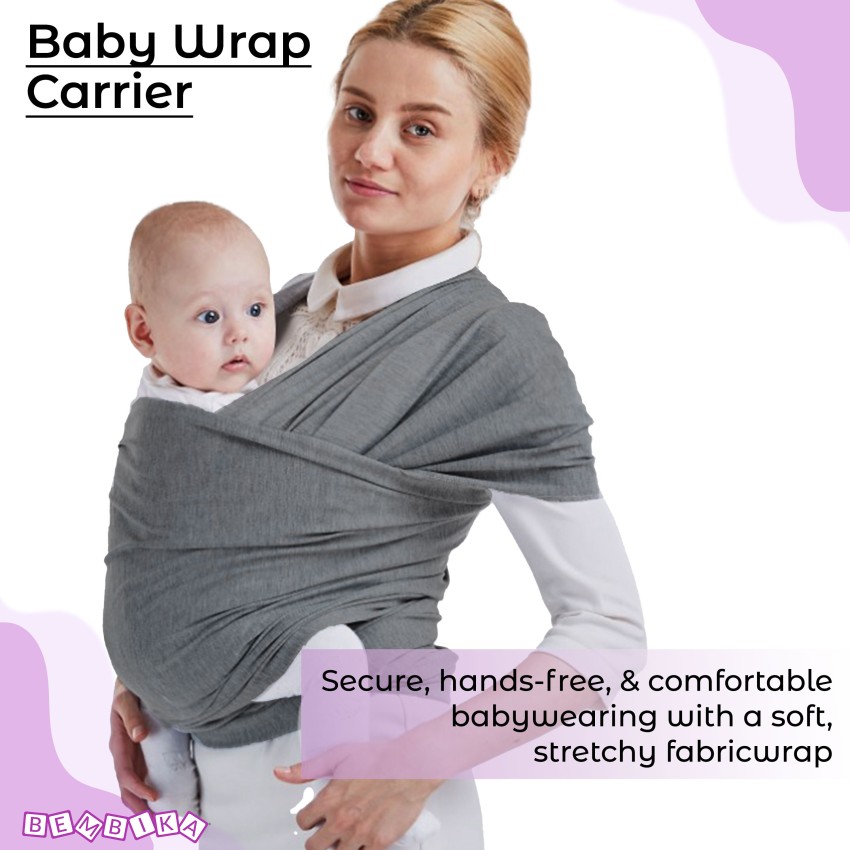 Newborn Carrier, Baby Carrier, Cozy Baby Wrap Carrier(7-25lbs), with  Hook&Loop for Easily Adjustable, Soft Fabric, Deep Grey