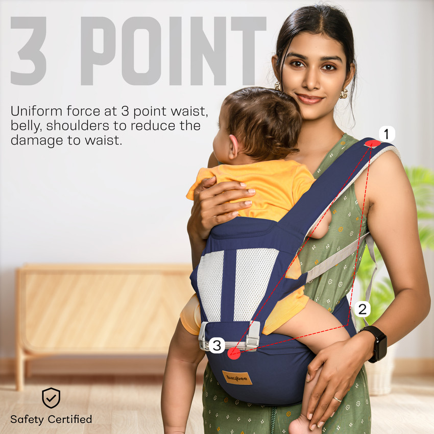 baybee 6 in 1 Ergo Hip Seat Baby Carrier with 6 Carry Positions