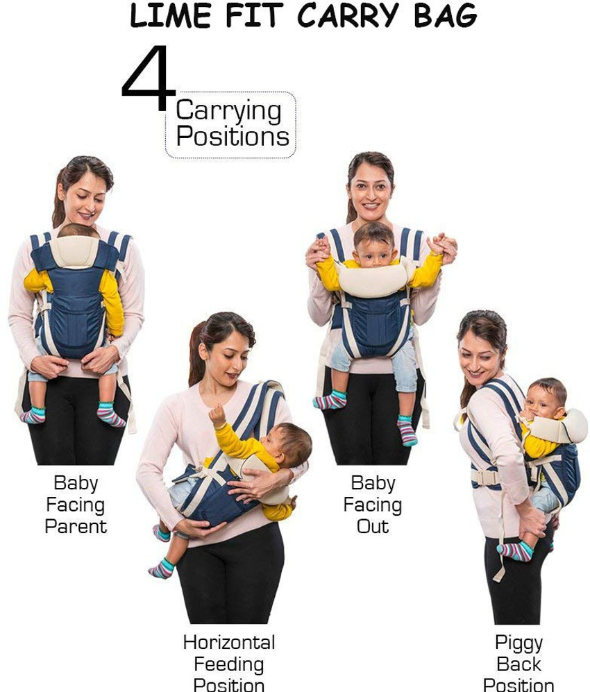 LIME FIT Baby Carry Bag for 0 to 2 Years 4 in 1 Soft