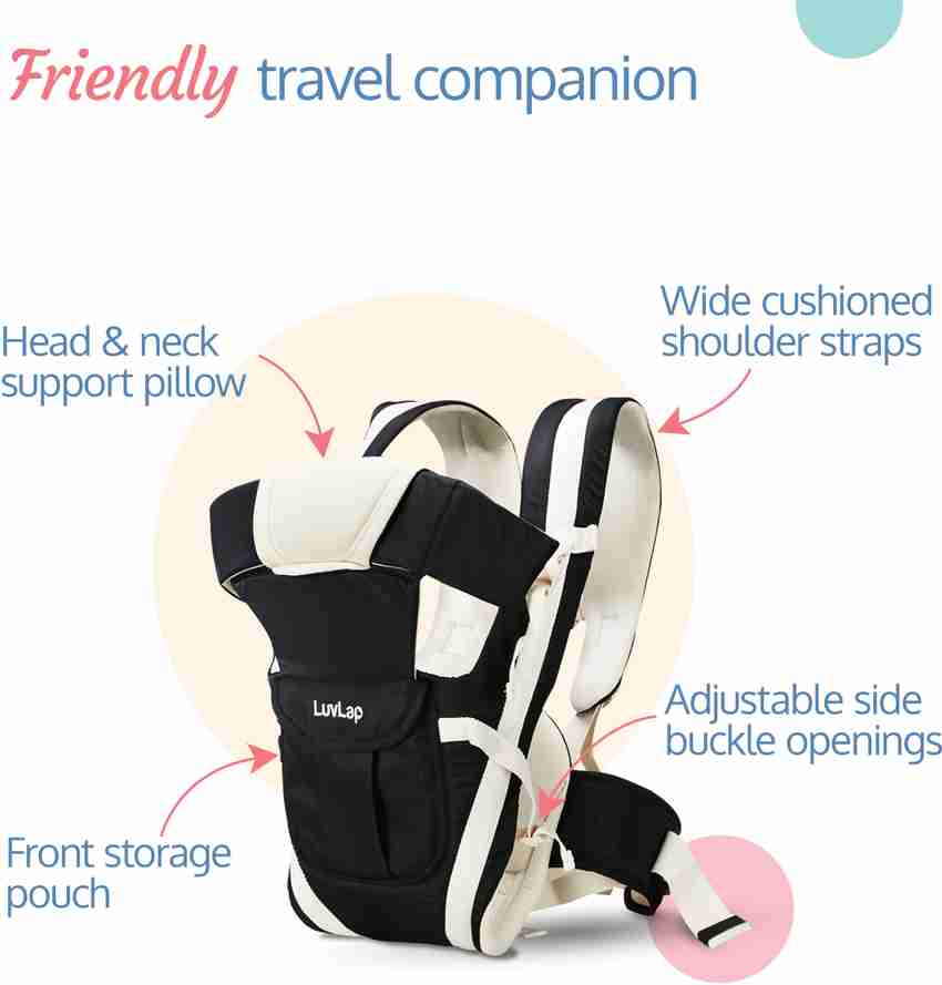 LuvLap Elegant Baby Carrier with 4 carry positions for 4 to 24