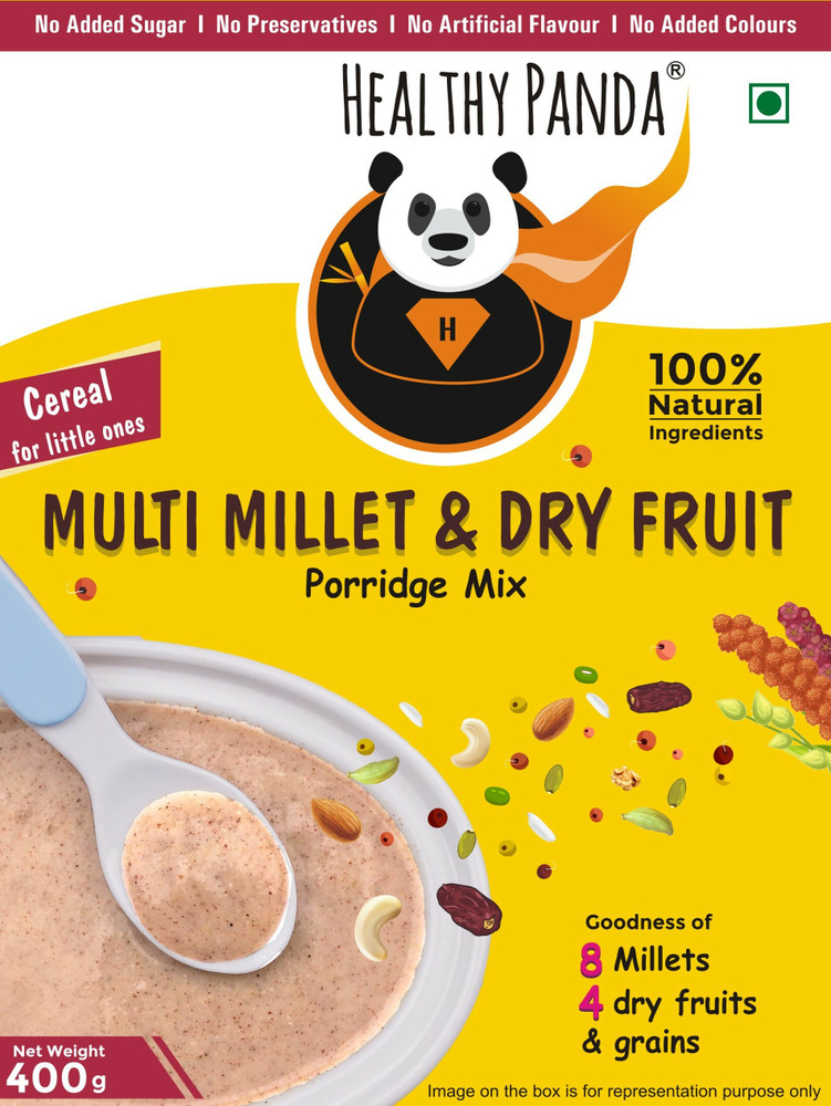 HEALTHY PANDA Organic Millet Cereal Mix with Dry fruits Powder