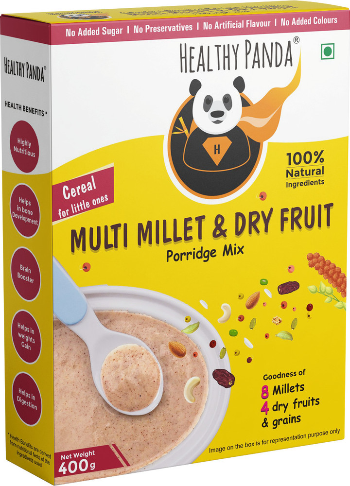 HEALTHY PANDA Organic Millet Cereal Mix with Dry fruits Powder