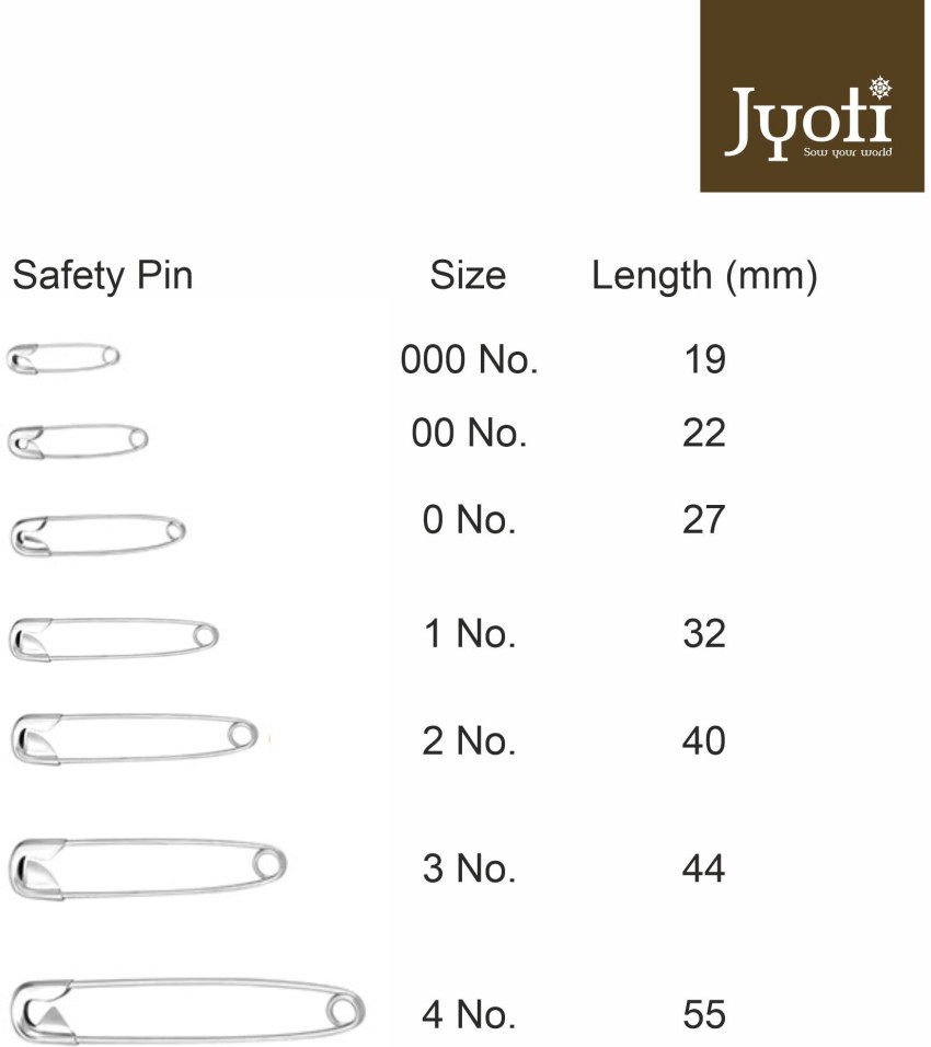 300 Pack Safety Pins Assorted, 4 Different Sizes, Strong Nickel