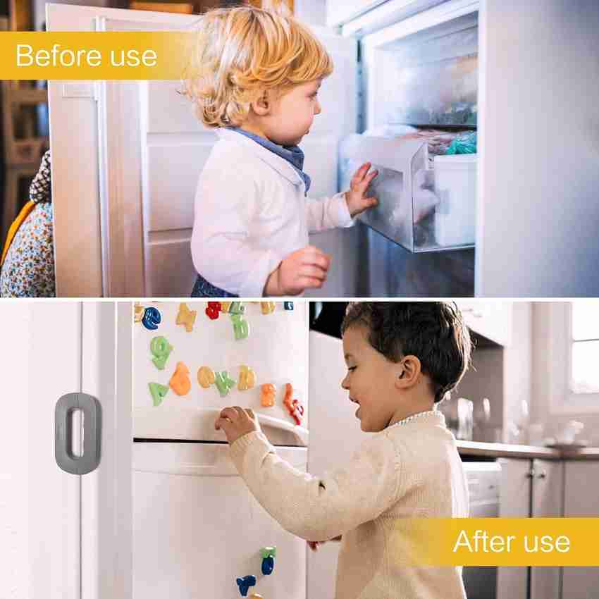 2 Fridge Locks For Kids, Door Lock Fridge Cabinet Window Lock With 4 Keys,  Strong Adhesive Lock Restrictor Cable Door For Baby Sliding Door Drawers (b